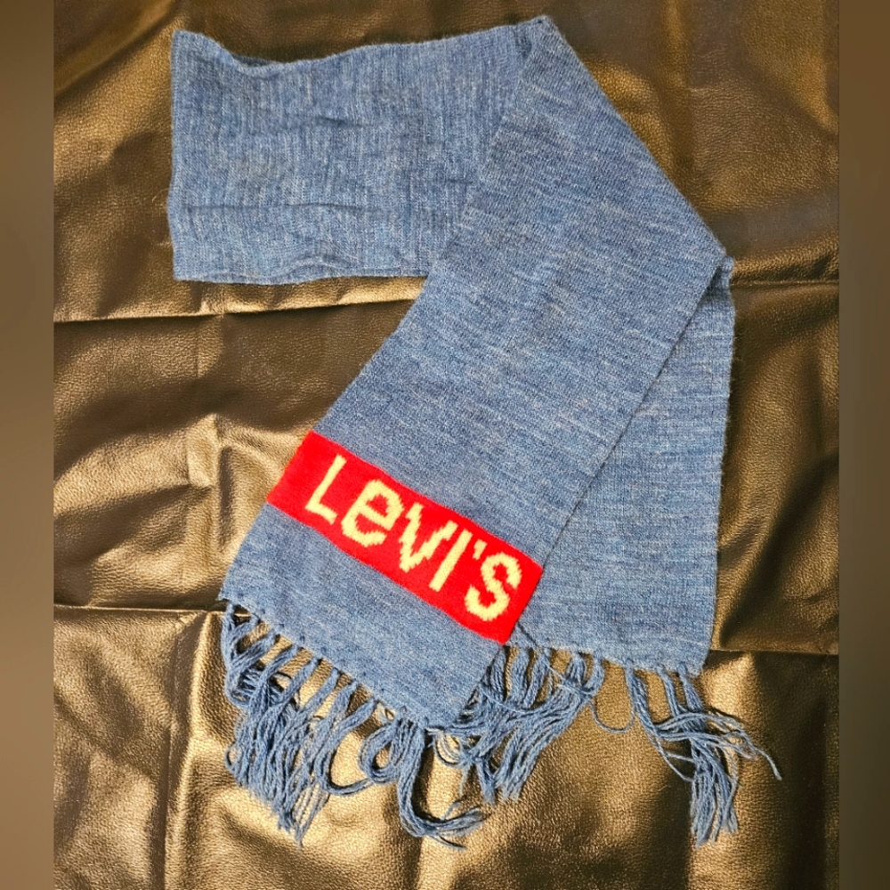 Vintage Levi's Blue Winter Scarf